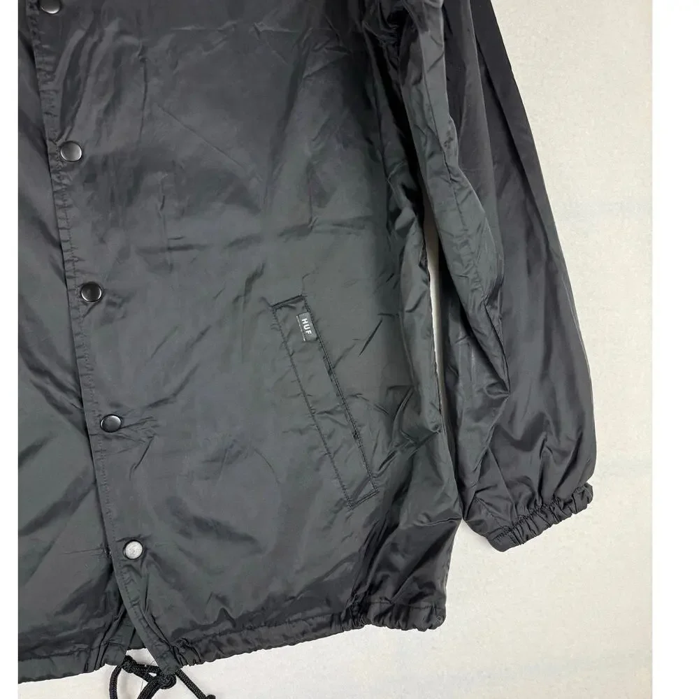 HUF Men's Black Lightweight Jacket - Size M - Pre-owned